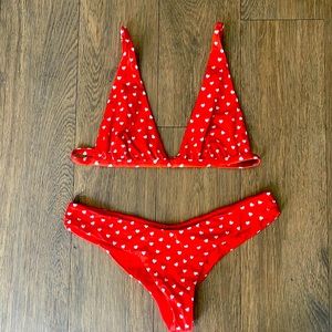 Beach Riot Red Bikini Size L
